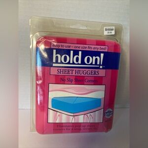 Hold On! Sheet Grippers Eliminates Pop Up Corners Set of 4 Any Size Bed Mattress